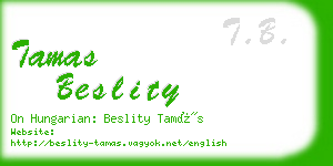 tamas beslity business card